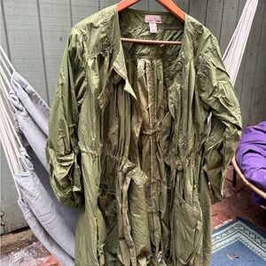 H&M Olive Utility Jacket — Size M